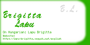 brigitta lapu business card